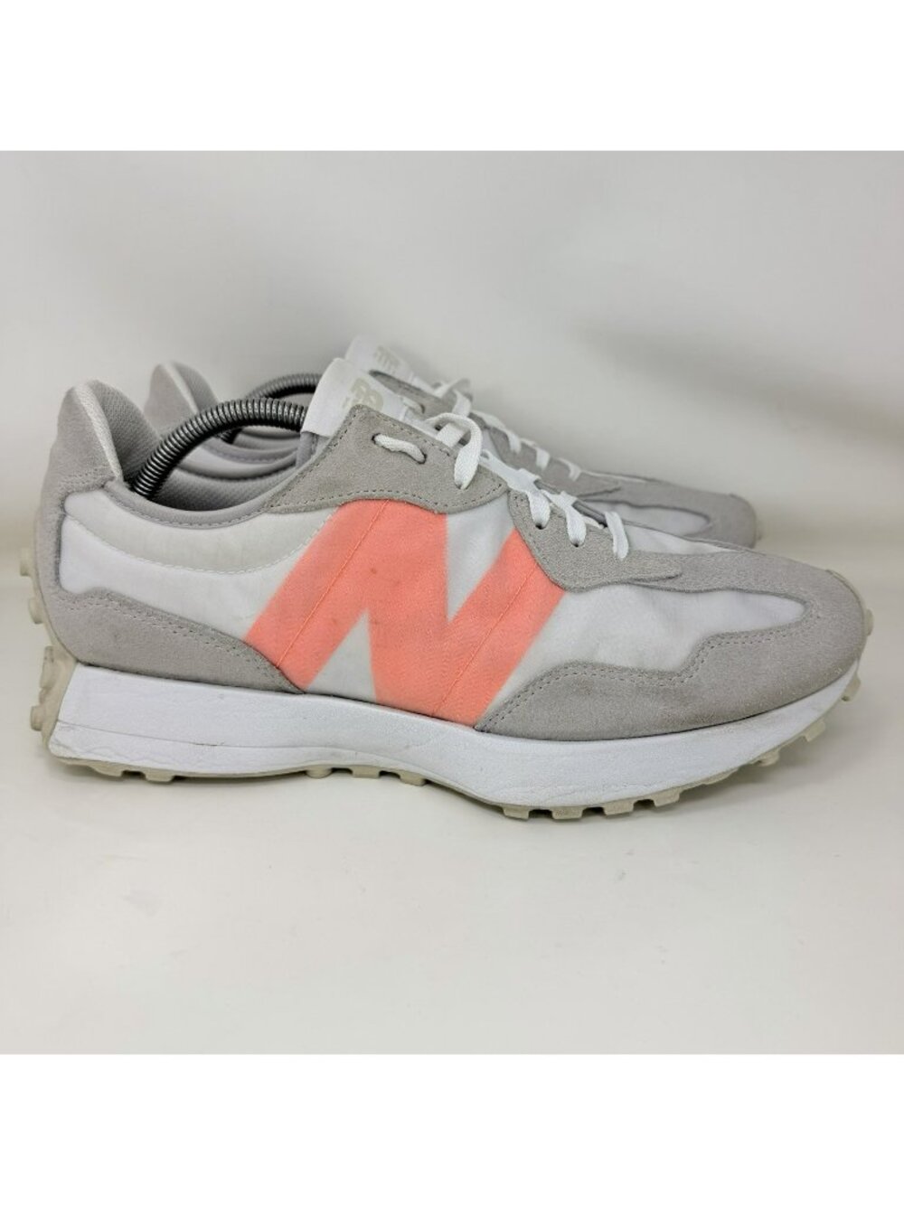 New Balance 327 Running Shoes Gray White Orange Men’s Size 12